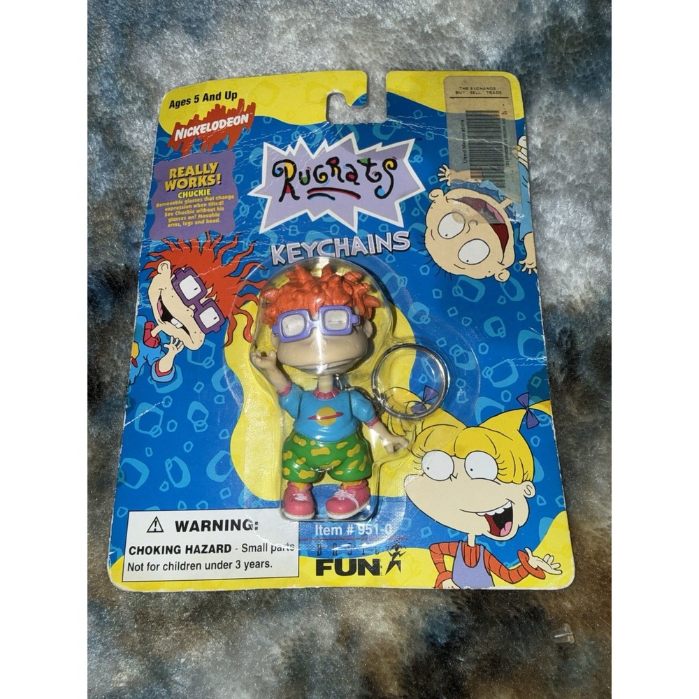 Nickelodeon Rugrats Chuckie (1997) Basic Fun Figure Keychain